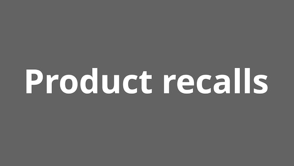 Product recalls