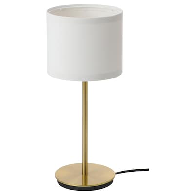 RINGSTA / SKAFTET مصباح طاولة, أبيض/نحاس أصفر, 41 سم
